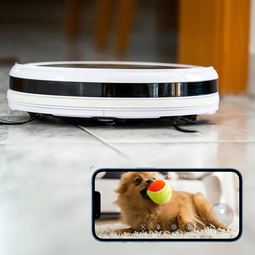 robots aspiradores camara vigilancia